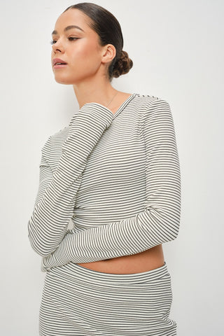 The Gia Striped Long Sleeve Top -