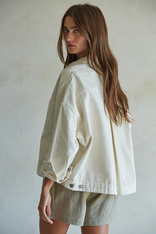 The Harlow Denim Jacket - Off White - 