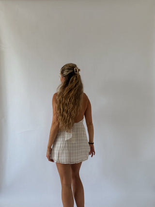 The Kady Plaid High Neck Mini Dress -