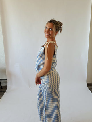 The Kass Maxi Skirt - Blue - 