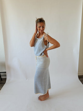 The Kass Maxi Skirt - Blue - 