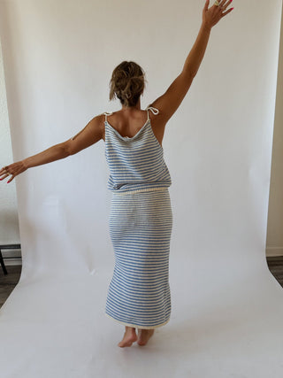 The Kass Maxi Skirt - Blue - 