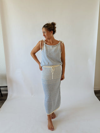The Kass Maxi Skirt - Blue - 