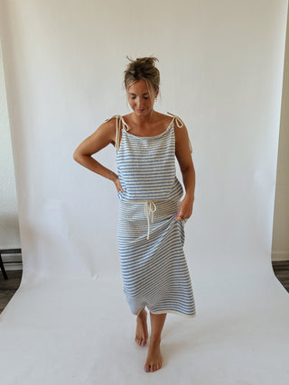 The Kass Maxi Skirt - Blue - 
