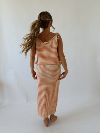 The Kass Maxi Skirt - Coral - 