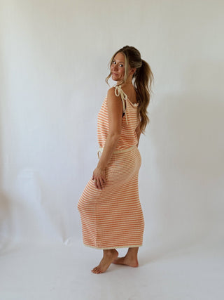 The Kass Maxi Skirt - Coral - 