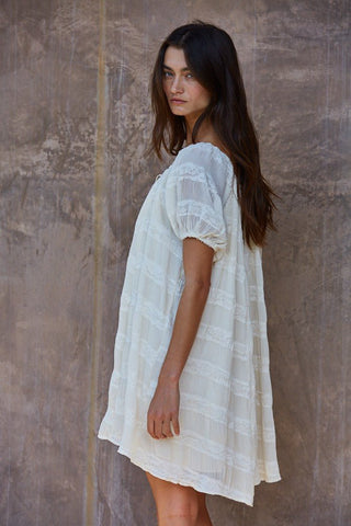 The Lace Babydoll Mini Dress - 
