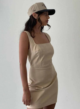 The Latte Denim Mini Dress - 