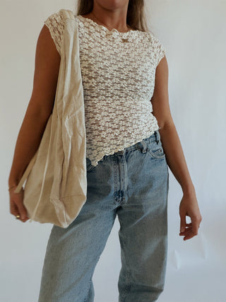 The Linen Hobo Bag - Off White - 