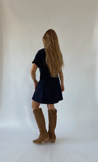 The Madison Short Sleeve Denim Dress - 