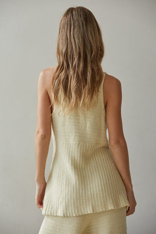 The Maria Wide Leg Pants - Off White - 