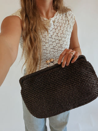 The Nona Straw Clutch - 