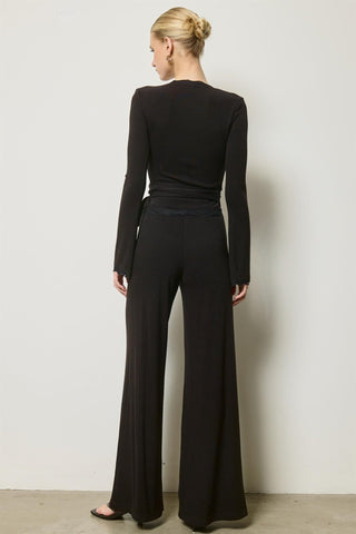 The Phoebe Wide Leg Pants - Black -