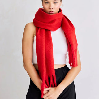 The Recycled Scarf - Crimson Red - 