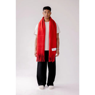 The Recycled Scarf - Crimson Red - 