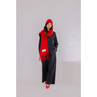 The Recycled Scarf - Crimson Red - 