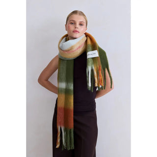 The Recycled Scarf - Mossy Plaid - 