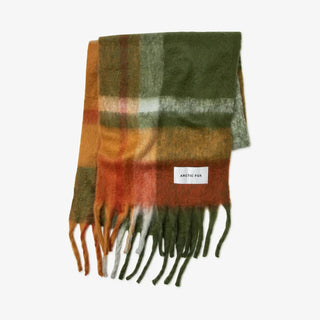 The Recycled Scarf - Mossy Plaid - 