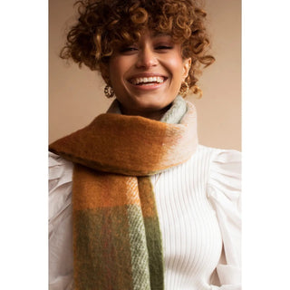 The Recycled Scarf - Mossy Plaid - 