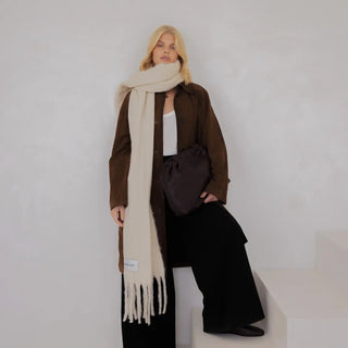 The Recycled Scarf - Pebble Beige - 