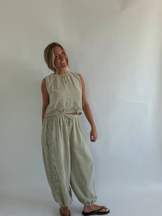 The Sage Lace Balloon Pants -
