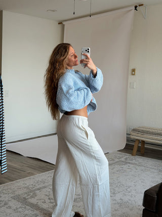 The Sky Blue Knit Sweater - 