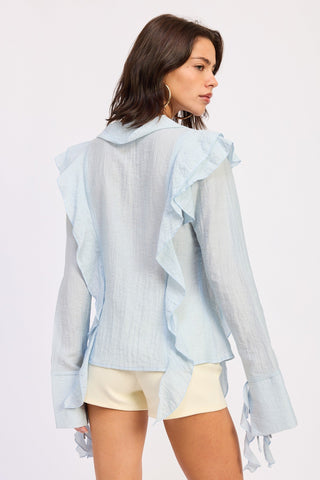 The Skyla Top - Baby Blue - 