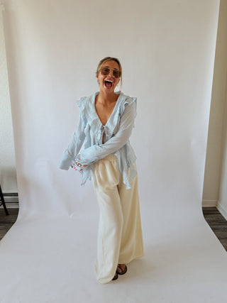 The Skyla Top - Baby Blue - 
