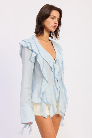 The Skyla Top - Baby Blue - 