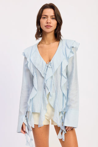 The Skyla Top - Baby Blue - 