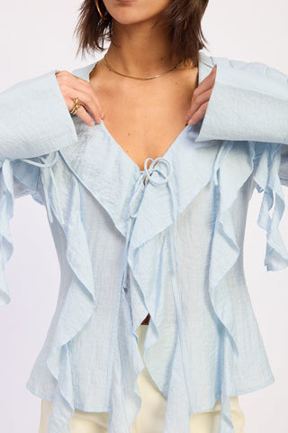 The Skyla Top - Baby Blue - 