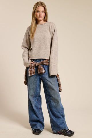 The Staple Crew Neck Sweater - Cappuccino - 