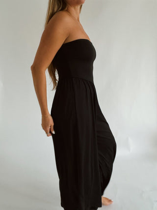 The Strapless Flowy Jumpsuit - 