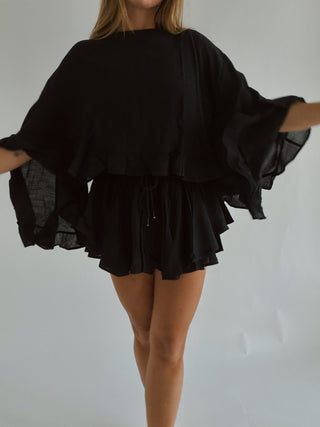 The Teresa Layered Skort - Black - 