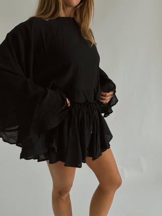 The Teresa Layered Skort - Black - 