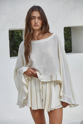 The Teresa Layered Skort - White - 