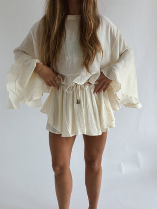 The Teresa Layered Skort - White - 
