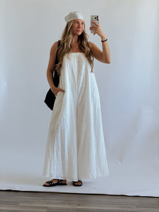 The Valerie Eyelet Jumpsuit - 