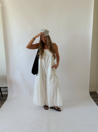 The Valerie Eyelet Jumpsuit - 