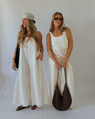 The Valerie Eyelet Jumpsuit - 