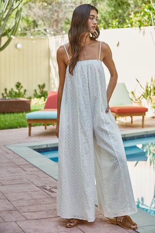 The Valerie Eyelet Jumpsuit - 