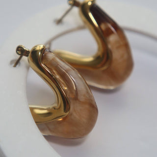 Tori Acrylic Tortoise Hoops - 