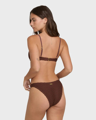 Twisted Tides Maui Bikini Bottom - Espresso - 