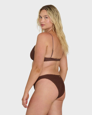Twisted Tides Maui Bikini Bottom - Espresso - 