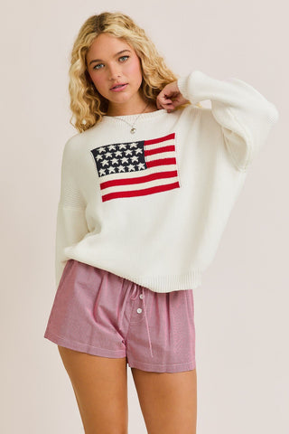 USA Oversized Sweater - White - 