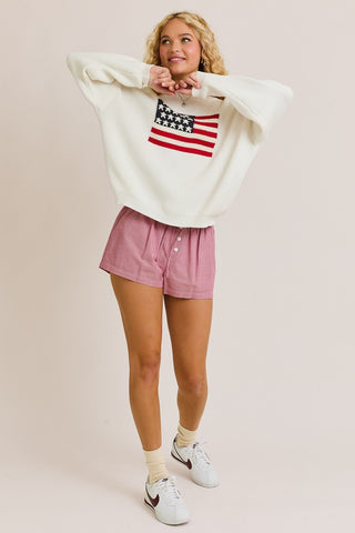 USA Oversized Sweater - White - 
