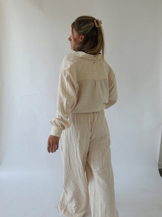 Wanderer Woven Button Down - Dove -