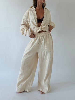 Wanderer Woven Button Down - Dove -