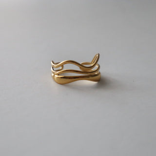 Wavy Adjustable Ring - 