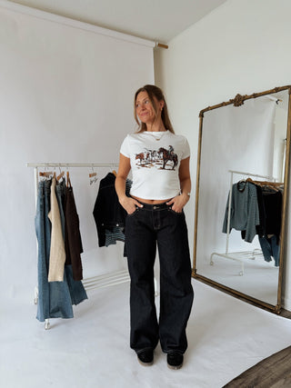 Western Graphic Baby Tee - 